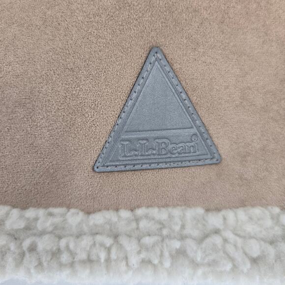 L.L.Bean Girls Vintage Tan Faux Suede Sherpa Lined Hooded Winter Coat XL - Picture 6 of 11